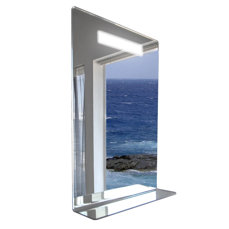 Bressyln Flat Wall Mirror with Shelves