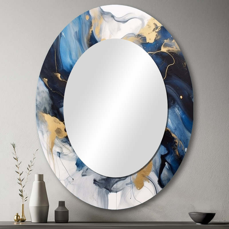 McKibbens - Miroir abstrait en métal, 43 po x 33 po