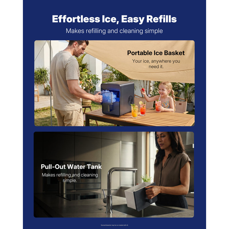 Self-Cleaning Portable Ice Maker Countertop