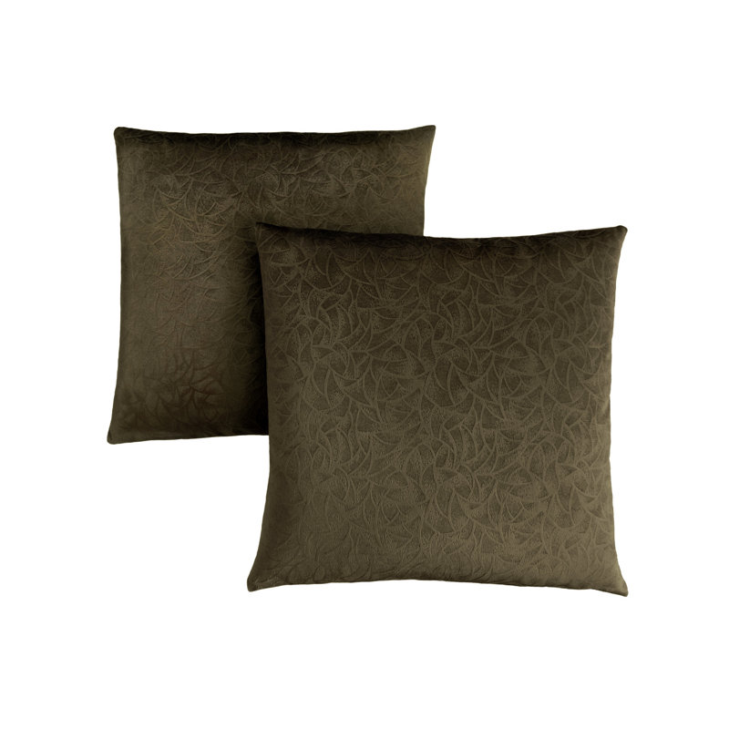 Pillows, Set Of 2, 18 X 18 Square, Insert Included, Accent, Sofa, Couch, Bedroom, Polyester, Green