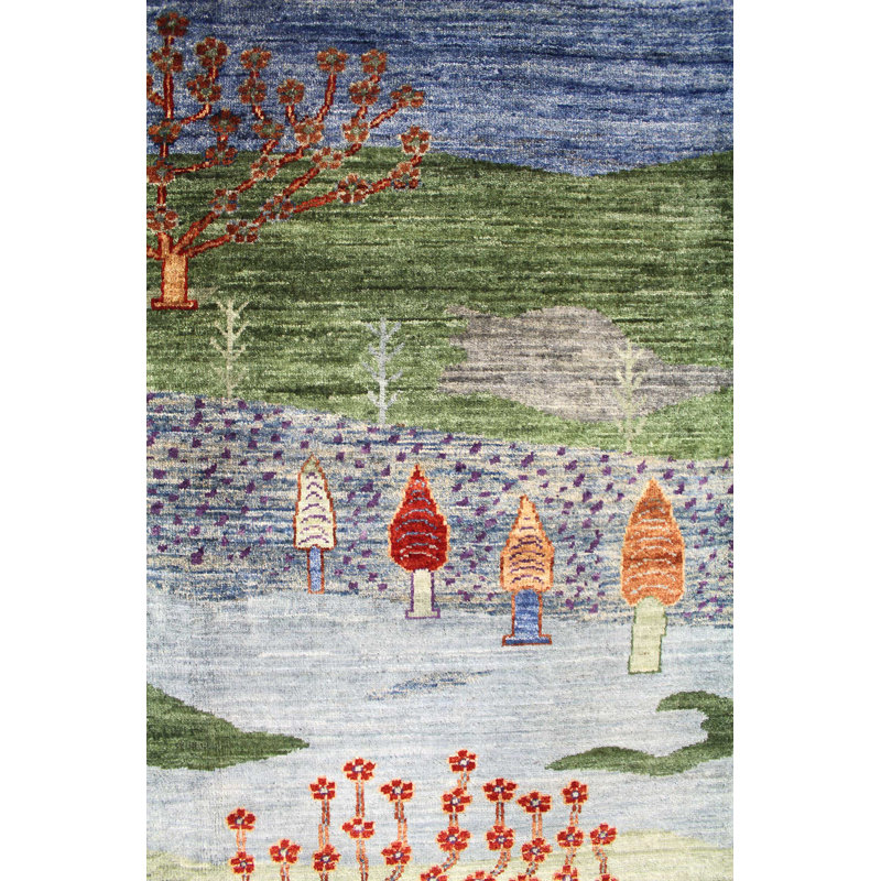 One-of-a-Kind 7'11" x 9'4" Hand Knotted Area Rug