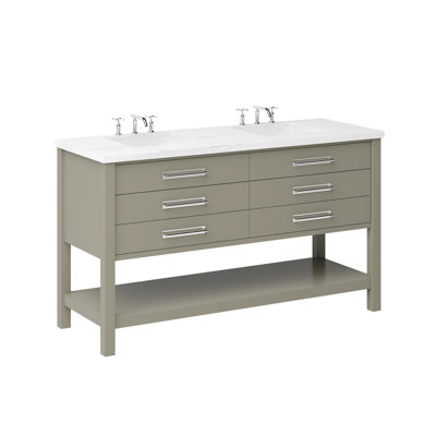 Meuble-lavabo double tiroir Kiawah