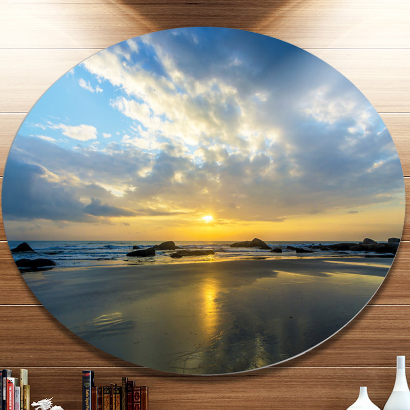 " Beautiful Sunrise And Seashore ", 36" H x 36" W