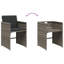  Ensemble de salle à manger de patio avec 4 coussins gris, brun et gris foncé-678261313-678261315