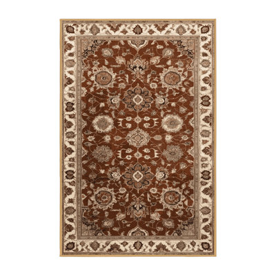 Machine Washable Persian Brown Area Rug