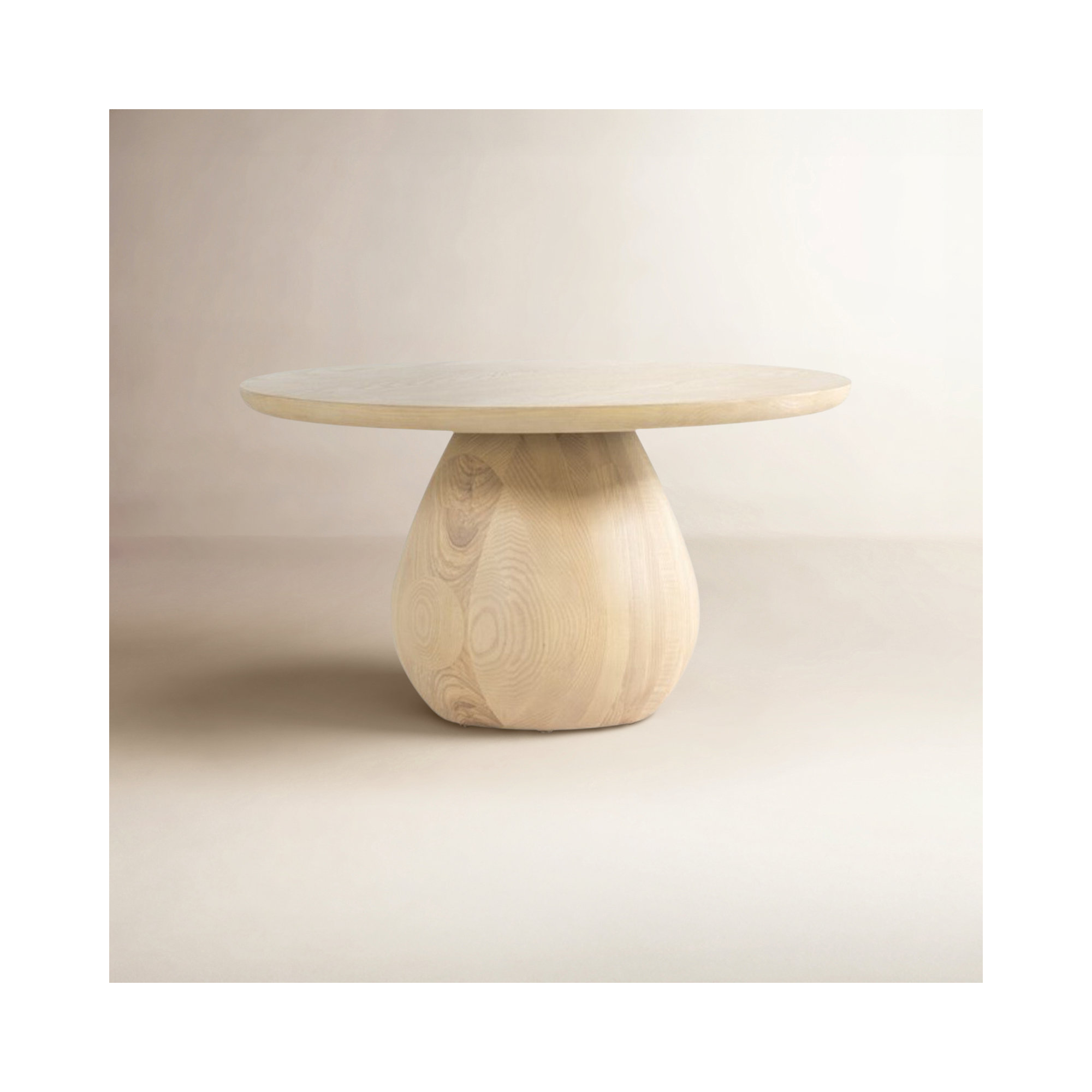Julio End Table, Light Natural Ash Veneer , 15" H x 27.5" W x 27.5" D