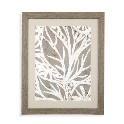 «Mudcloth Foliage II», reproduction encadrée