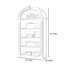 Vitrine arquée en bois massif blanc
