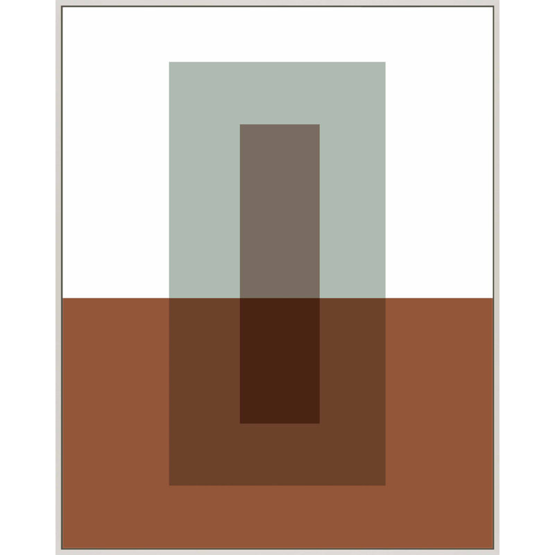 «Up & Down», impression par Jacques Pilon, H 38 po x l 30 po, Toile avec cadre blanc