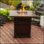 Foyer de table au gaz propane 28 po 28 po, foyer carré en acier de 50000 BTU pour patio extérieur - brun