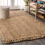 Tapis naturel en jute tissé à la main avec frange Eastmont Pata-2058612305
