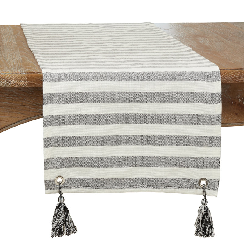 Striped 100% Cotton Table Runner