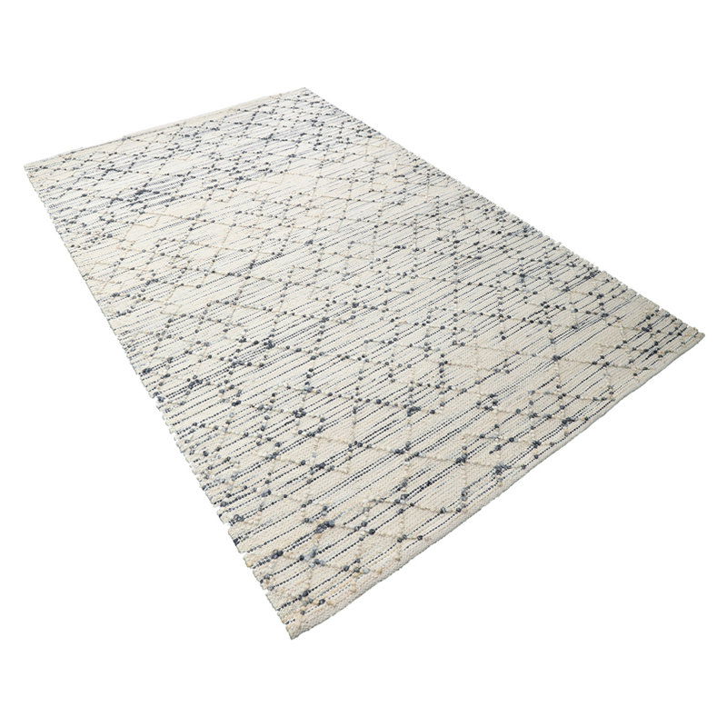 Tapis en jute tissés à la main écologiques - Rectangle | Beige | Motif contemporain, velours élevé, fibre naturelle, intérieur extérieur