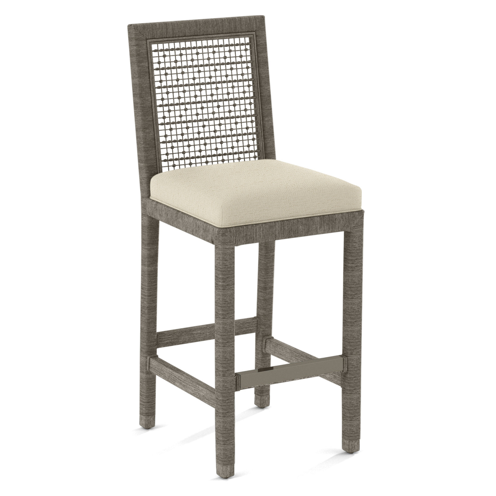 Soren 30" Bar Stool, Coral Hexagonal; 0461-24, Bisque