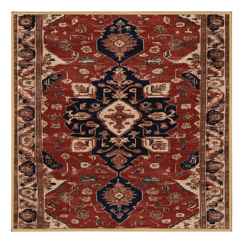 Tapis brun lavable à la machine