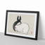 Black and White Rabbits by Kono Bairei - Picture Frame Painting Print-55686441-55686450
