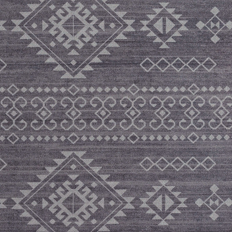 Maril Ivan Washable Grey And Ivory Runner Rug, Rectangle 3' x 5'
