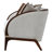 Houston Bouclé 3-Seater Sofa - Pebble Gray/Walnut