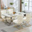 Chaise parsons rembourrée en velours capitonné Chary-250749954
