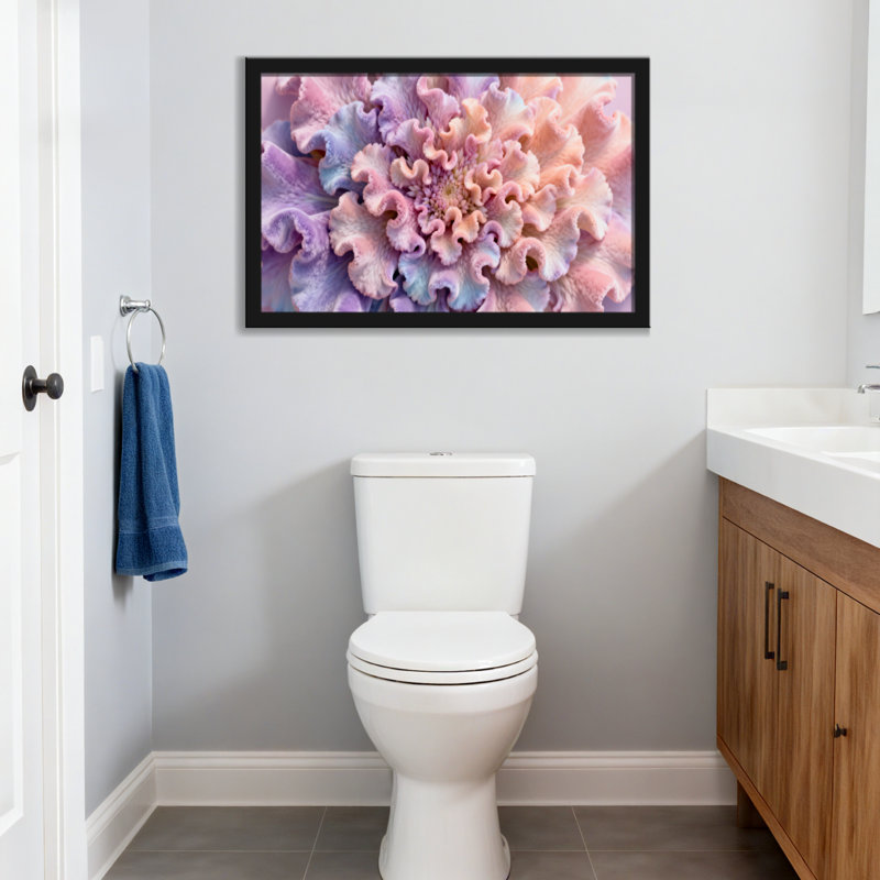 Plantes et fleurs, motif de pétales floraux pastel, H 24 po x l 36 po, Toile tendue, Ne s’applique pas