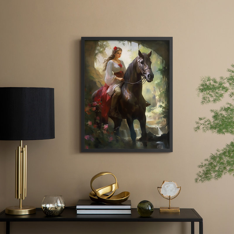Reproduction encadrée WOMEN Series CDXCIV - bois massif, Noir, noir, noir, noir, H 11 po x l 9 po