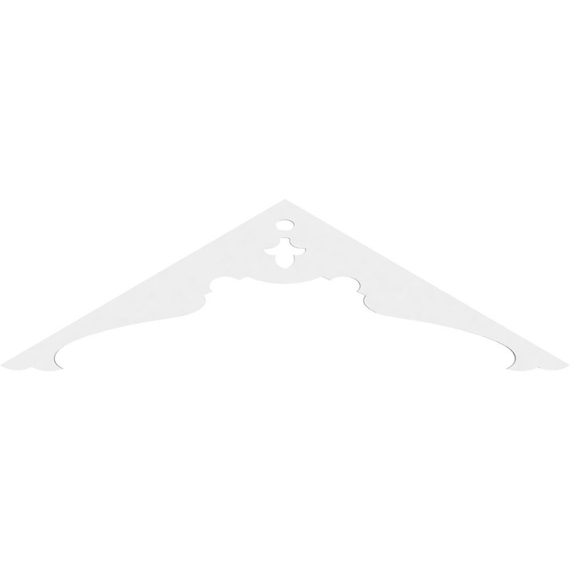 Heath Signature Urethane Gable Pediment, Primed Tan, 17.5"H x 60"W, 7/12