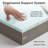 4 Inch Queen Size Memory Foam Mattress Topper For Sofa Bed, sleeper sofa bad replacement with Removable Zippered Cover Compressed Packing(Sofa NOT included)-673684096
