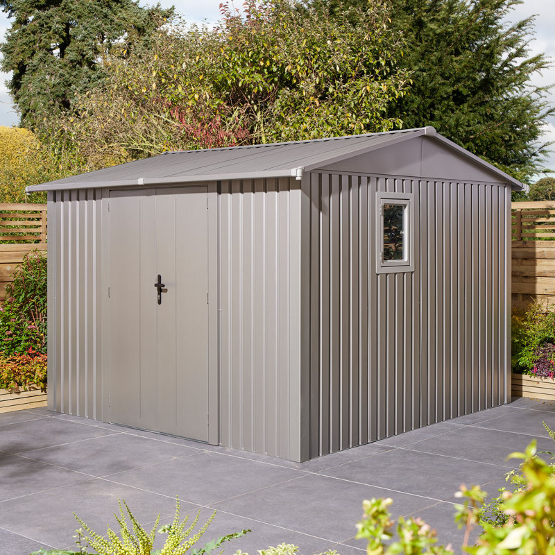 Rowlinson Brentvale 10x10 Premium Apex Metal Shed with Assembly