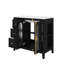 Meuble-lavabo de 36 pouces avec lavabo en céramique, armoire de rangement pour salle de bain avec 3 tiroirs, 2 portes et 2 tablettes latérales ouvertes-1794729488