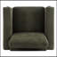 Fauteuil d'appoint rembourré avec accoudoirs en bois et coussin épais-130605536