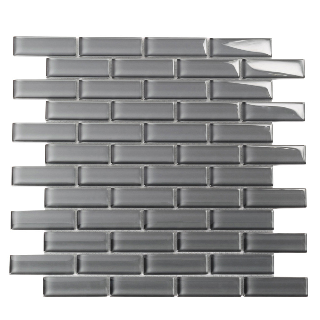 11.9"X 11.9" Polished Glass Brick Tile Apollo Tile 