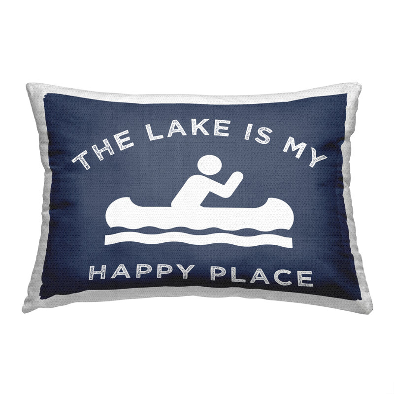 Coussin d'extérieur imprimé Lake Happy Place par Lil 'Rue