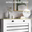 HOMCOM Radiator Cover with Drawer, Horizontal Slat, 111cm, White