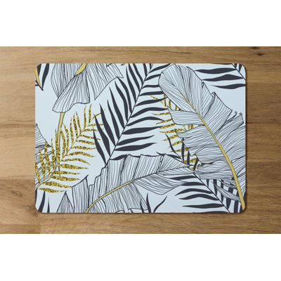 Nantucket Polyester, Wood Floral Rectangle Placemat