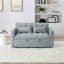 Canapé-lit pliable polyvalent de 54,33 pouces en 3 longueurs, canapé-lit moderne en velours, dossier réglable (gris clair)