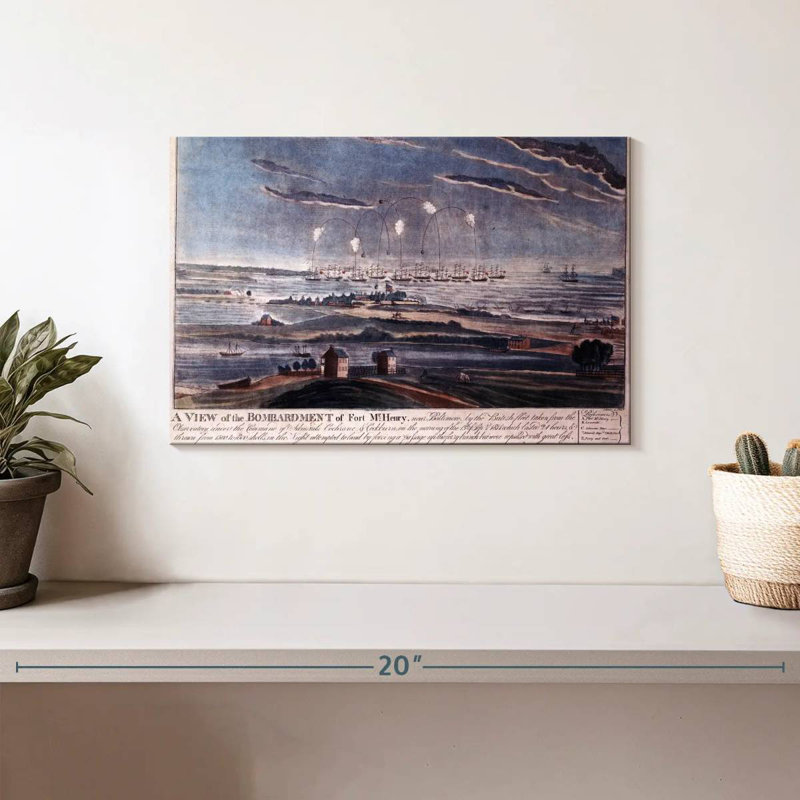 Keiri The British Attack Of Fort McHenry Baltimore, 8" H x 12" W