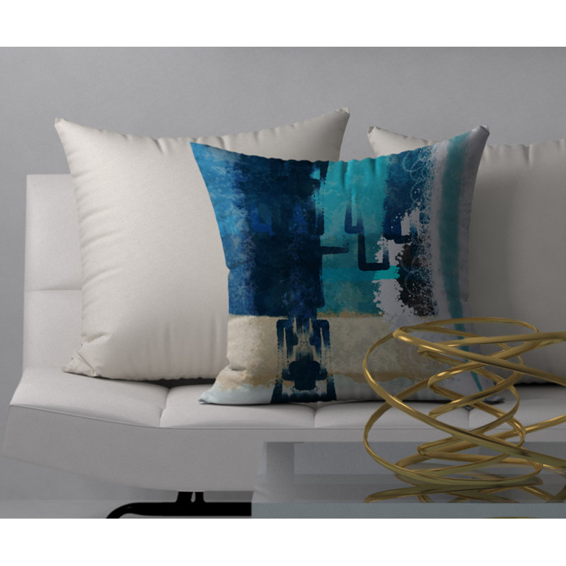 Coussin décoratif carrée de détente éclatante, 20 po x 20 po