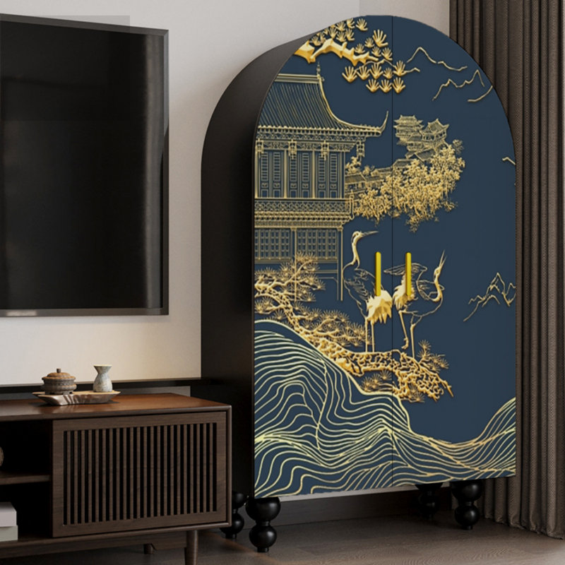 Armoire-penderie à double porte arquée