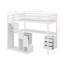 Lit mezzanine simple avec 2 commodes, bande lumineuse et bureau-1998797462