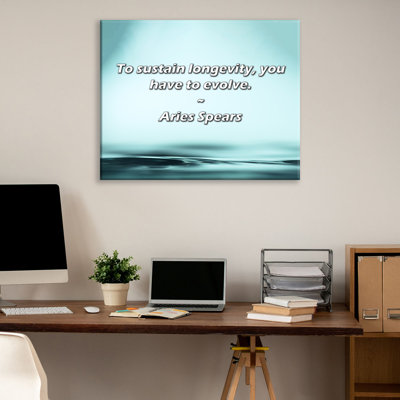 Artsy Quote "To sustain longevity, you have to evolve." By Aries Spears Gallery Wrapped Canvas