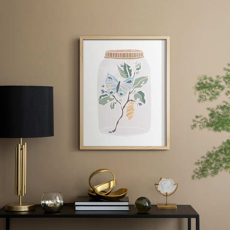 Reproduction encadrée Nature Jar II - bois massif, H 11 po x l 9 po
