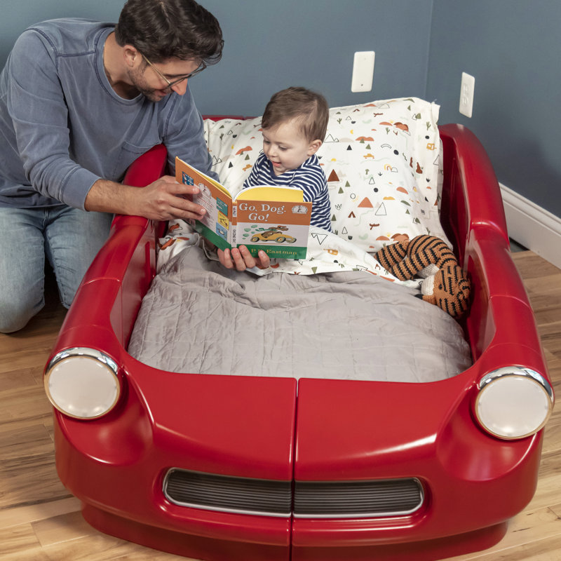 Structure de lit de voiture pour tout-petit Step2, Rouge