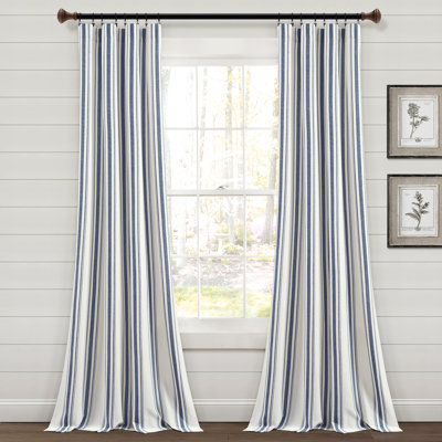 Cotton Blend Semi Sheer Curtain Pair