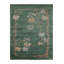 Rug & Kilim’S Chinese Art Deco Rug In Green With Brown And Blue Floral Patterns-520560984