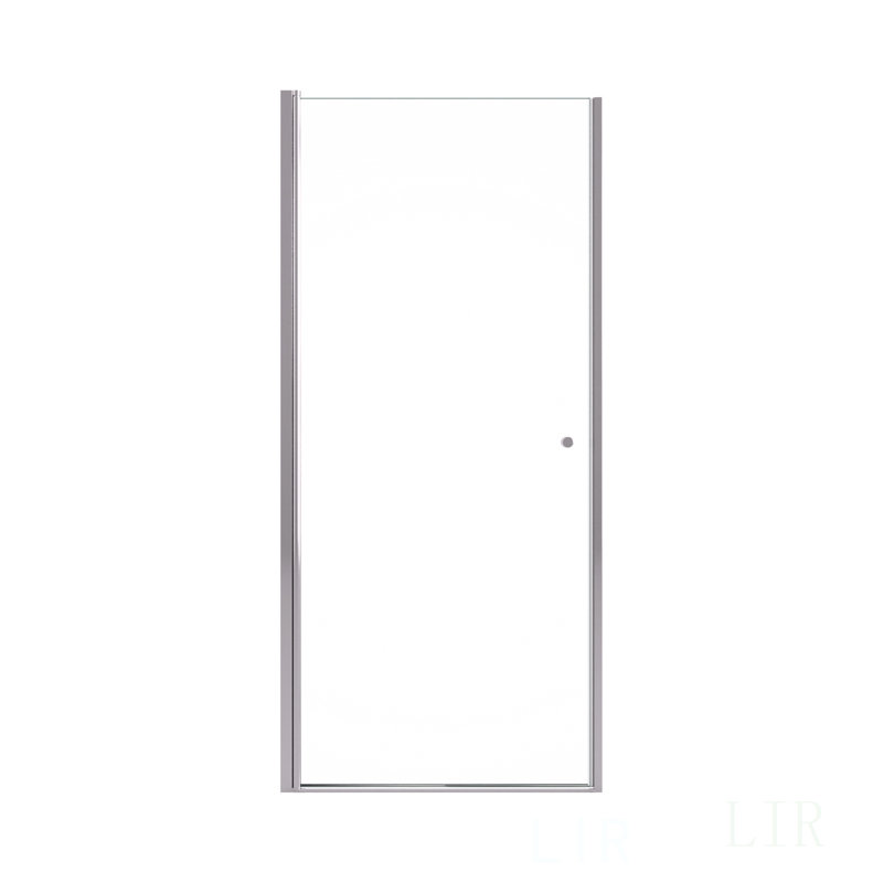 Porte de douche pivotante sans cadre l 30 po x H 72 po avec porte de douche en verre trempé épais de 1/4 po (6 mm)