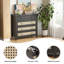 Armoire de rangement moderne en rotin avec 4 tiroirs-500275301