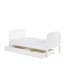 Coleby Scandi 2 Piece Furniture Set, Under Drawer and Premium Sprung Mattress - Scandi White