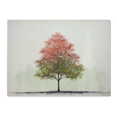 Tree Minimalism  Glass Chopping Board