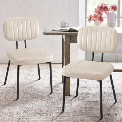 Chaises de salle à manger rembourrées en faux cuir Aura