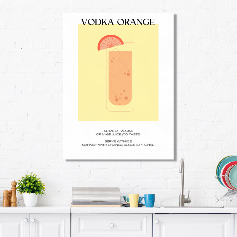 «Vodka Orange Punch Party», impression d'art mural, Toile tendue, H 20 po x l 12 po